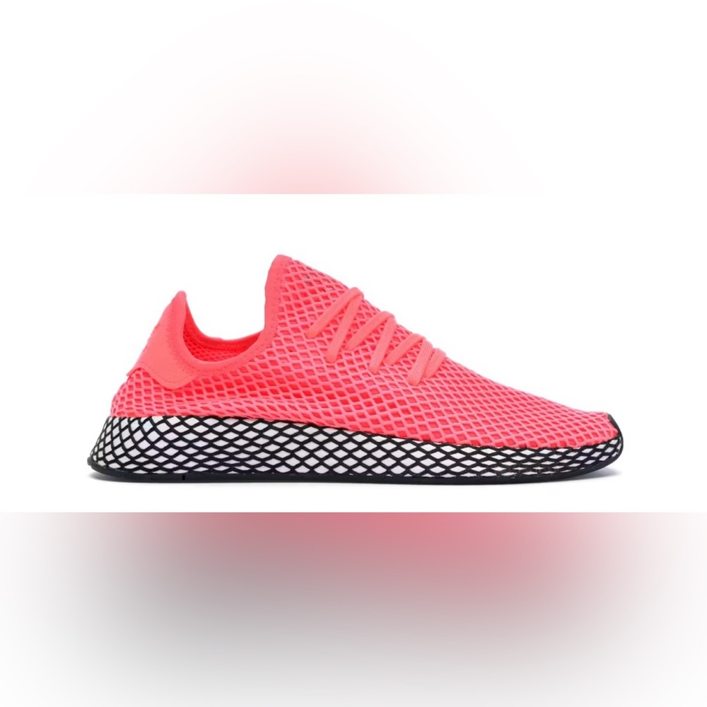 Adidas Deerupt Runner Turbo Lace Up Core Black Mens size 6